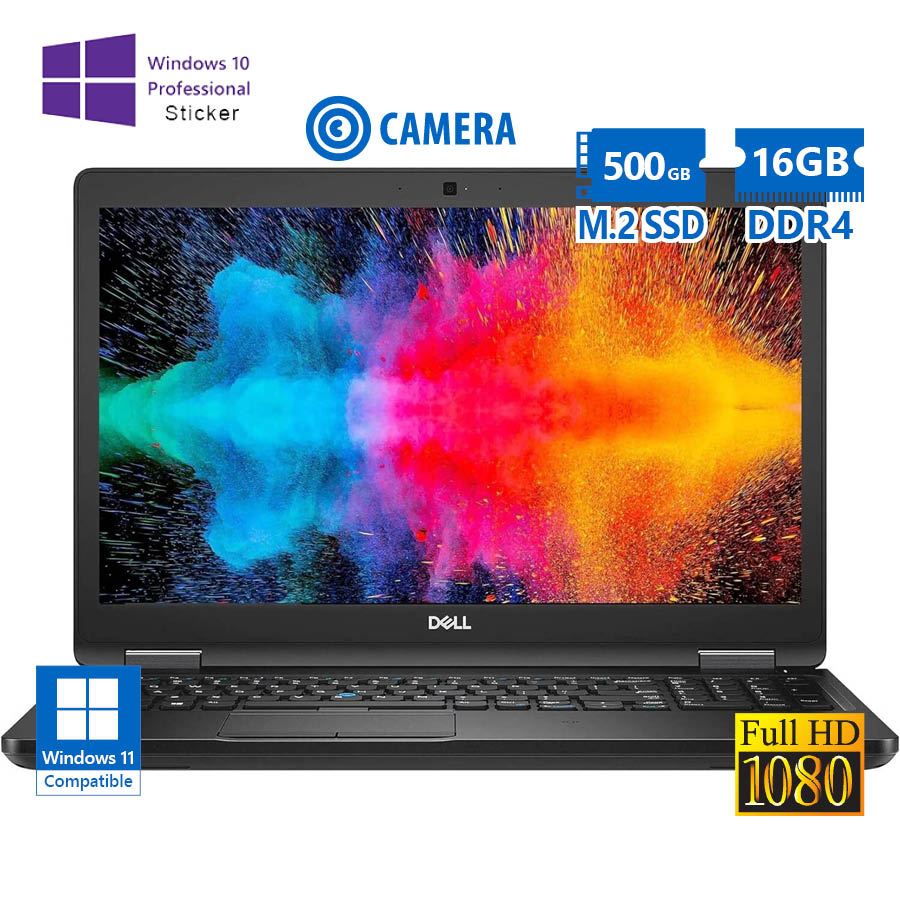 101728_1 Dell (A-) Latitude 5590 i5-8350U/15.6``FHD/16GB DDR4/500GB M.2 SSD/No ODD/Camera/10P Grade A- Refurb - Image 1