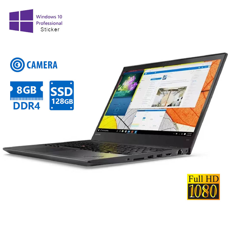 101793_1 Lenovo (A-) ThinkPad T570 i5-7200U/15.6``FHD/8GB DDR4/128GB SSD/No ODD/Camera/10P Grade A- Refurbish - Image 1