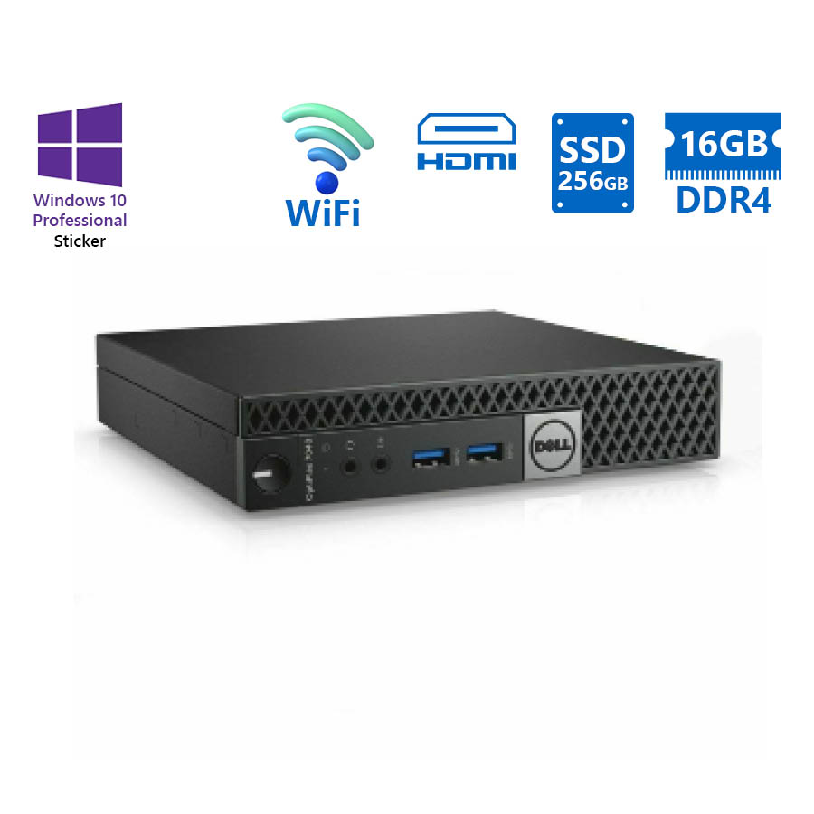 101827_1 Dell Optiplex 7040 DM WiFi i5-6600/16GB DDR4/256GB SSD/No ODD/10P Grade A Refurbished PC - Image 1