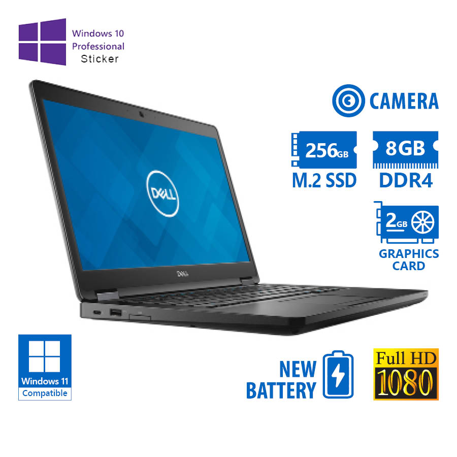 101846_1 Dell (A-) Latitude 5490 i5-8350U/14``FHD/8GB DDR4/256GB M.2 SSD/No ODD/GeForce MX130 (2GB)/Camera/Ne - Image 1