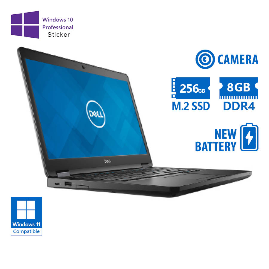 101847_1 Dell Latitude 5490 i5-8350U/14``/8GB DDR4/256GB M.2 SSD/No ODD/Camera/New Battery/10P Grade A Refurb - Image 1