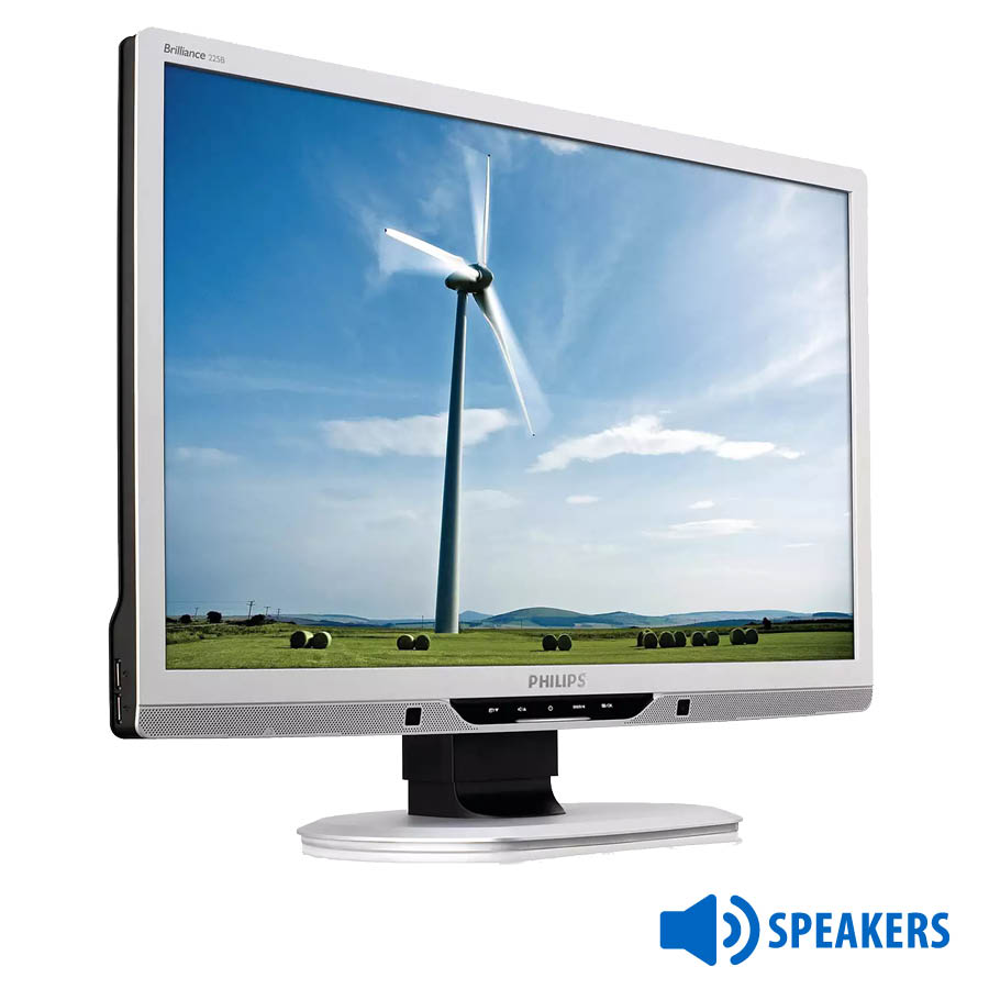 65039_1 Used Monitor 225B2 TFT/Philips/22``/1680x1050/Wide/Silver/Black/w/Speakers/D-SUB & DVI-D & USB HUB - Image 1