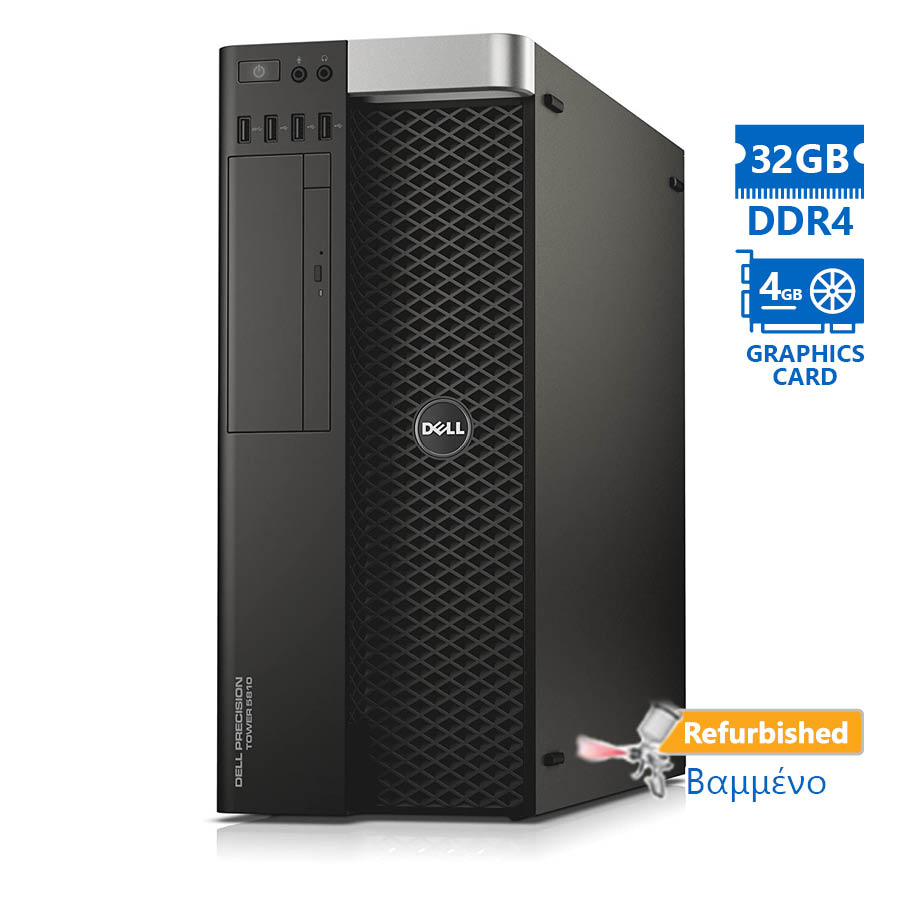 94298_1 Dell Precision 5810 Tower Xeon E5-1620v3(4-Cores)/32GB DDR4/1TB/Nvidia 4GB/No ODD/8P Grade A+ Workst - Image 1