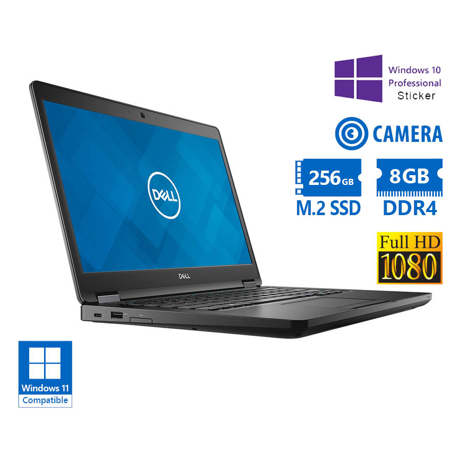 95596_1 Dell (A-) Latitude 5490 i5-8350U/14\"FHD/8GB DDR4/256GB M.2 SSD/No ODD/Camera/10P Grade A- Refurbishe - Image 1