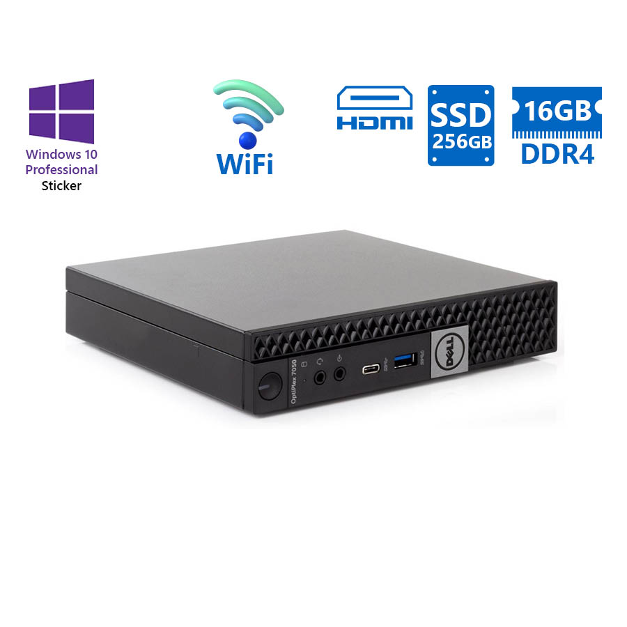 95926_1 Dell Optiplex 7050 DM WiFi i5-6600/16GB DDR4/256GB SSD/No ODD/10P Grade A Refurbished PC - Image 1