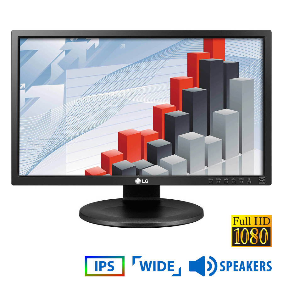 97468_1 Used Monitor 24MB35PY-B IPS LED/LG/24\"FHD/1920x1080/Wide/Black/w/Speakers/D-SUB & DVI-D & DP & USB H - Image 1