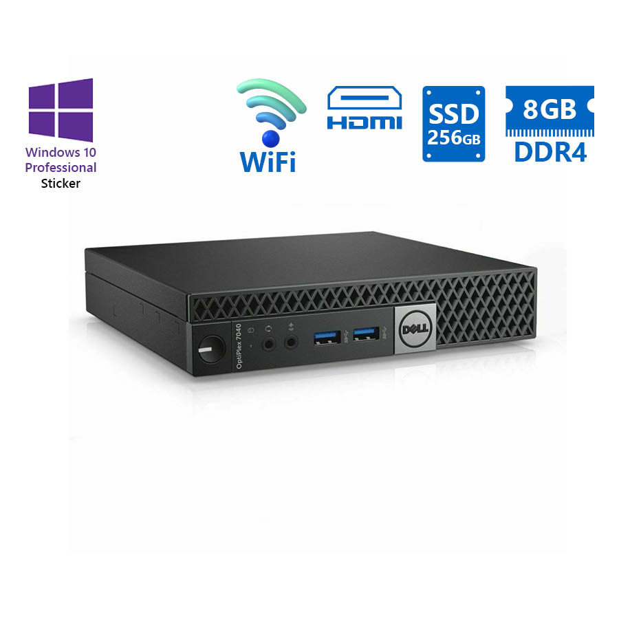 97730_1 Dell Optiplex 7040 DM WiFi i5-6500T/8GB DDR4/256GB SSD/No ODD/10P Grade A Refurbished PC - Image 1