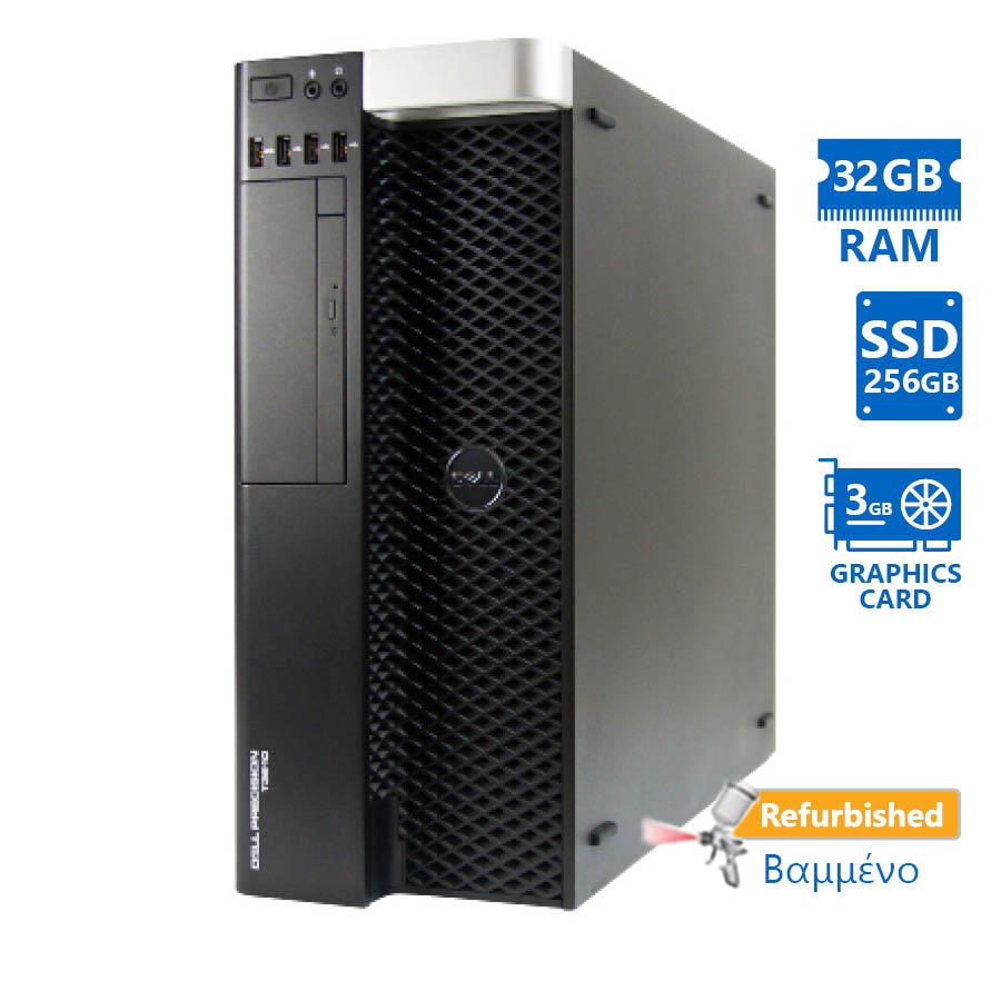 100558_1 Dell T3610 Tower Xeon E5-1620v2(4-Cores)/32GB DDR3/256GB SSD/Nvidia 3GB/DVD/8P Grade A+ Workstation - Image 1