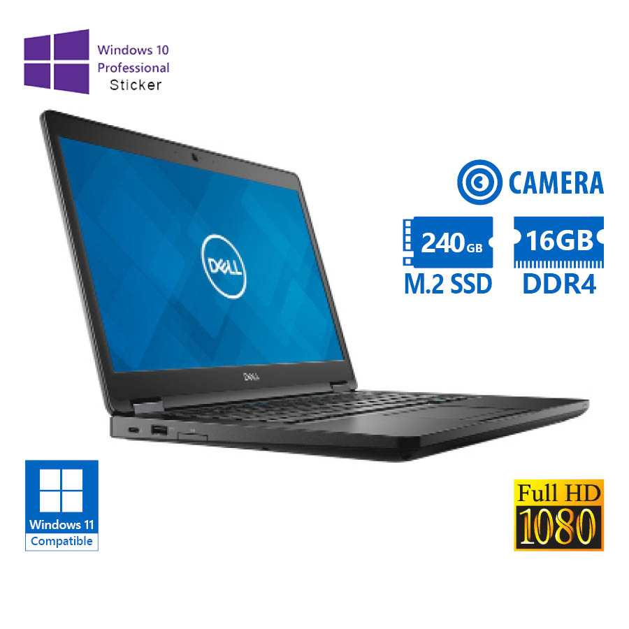101863_1 Dell Latitude 5490 i5-8250U/14``FHD/16GB DDR4/240GB M.2 SSD/No ODD/Camera/10P Grade A Refurbished La - Image 1