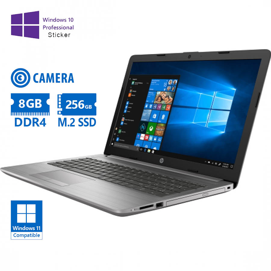 101869_1 HP 250 G7 i5-8265U/15.6``/8GB DDR4/256GB M.2 SSD/DVD/Camera/10P Grade A Refurbished Laptop - Image 1
