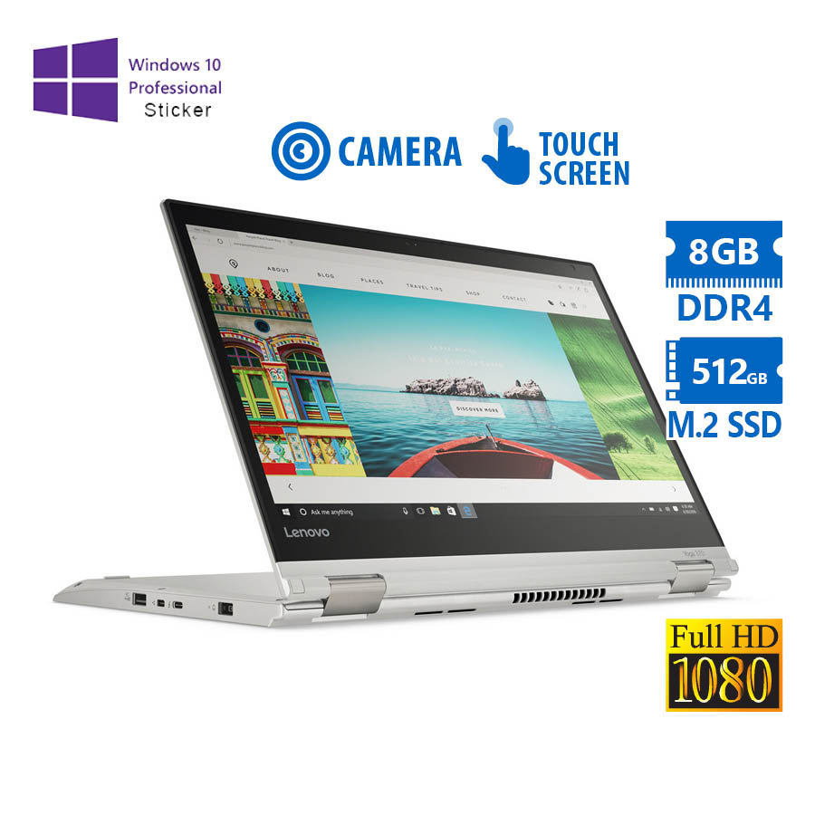 101872_1 Lenovo (A-) ThinkPad Yoga 370 i7-7600U/13.3``FHD Touchscreen/8GB DDR4/512GB M.2 SSD/No ODD/Camera/10 - Image 1