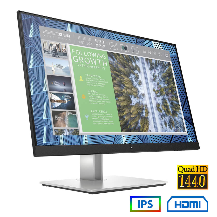 101924_1 Used Monitor E24Q G4 IPS/HP/24``QHD/2560x1440/Wide/Silver/Black/D-SUB & DP & HDMI & USB 3.0 HUB - Image 1