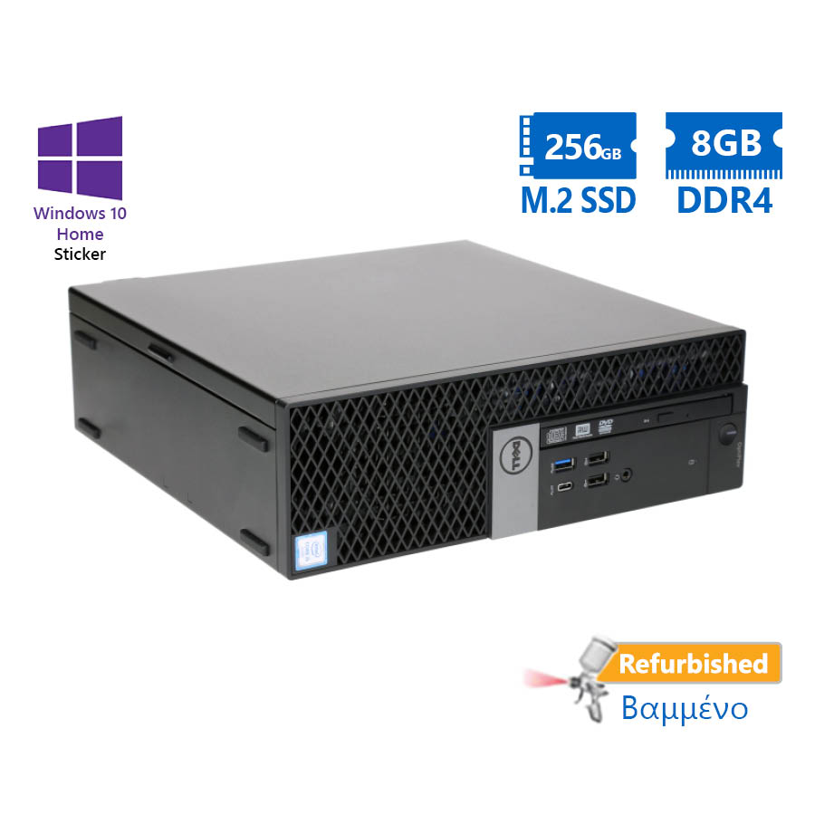 101926_1 Dell 7050 SFF i5-7500/8GB DDR4/256GB M.2 SSD/No ODD/10H Grade A+ Refurbished PC - Image 1