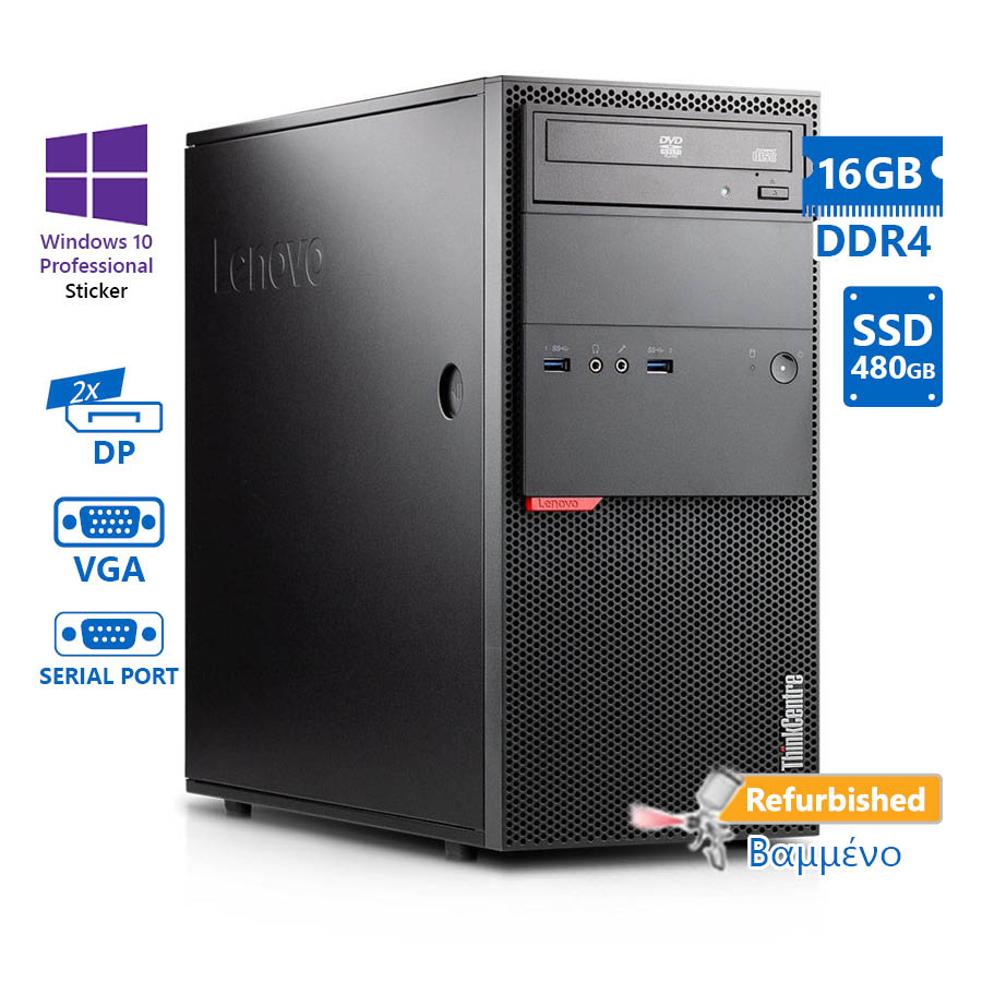 101934_1 Lenovo M900 Tower i7-6700/16GB DDR4/480GB SSD/No ODD/10P Grade A+ Refurbished PC - Image 1