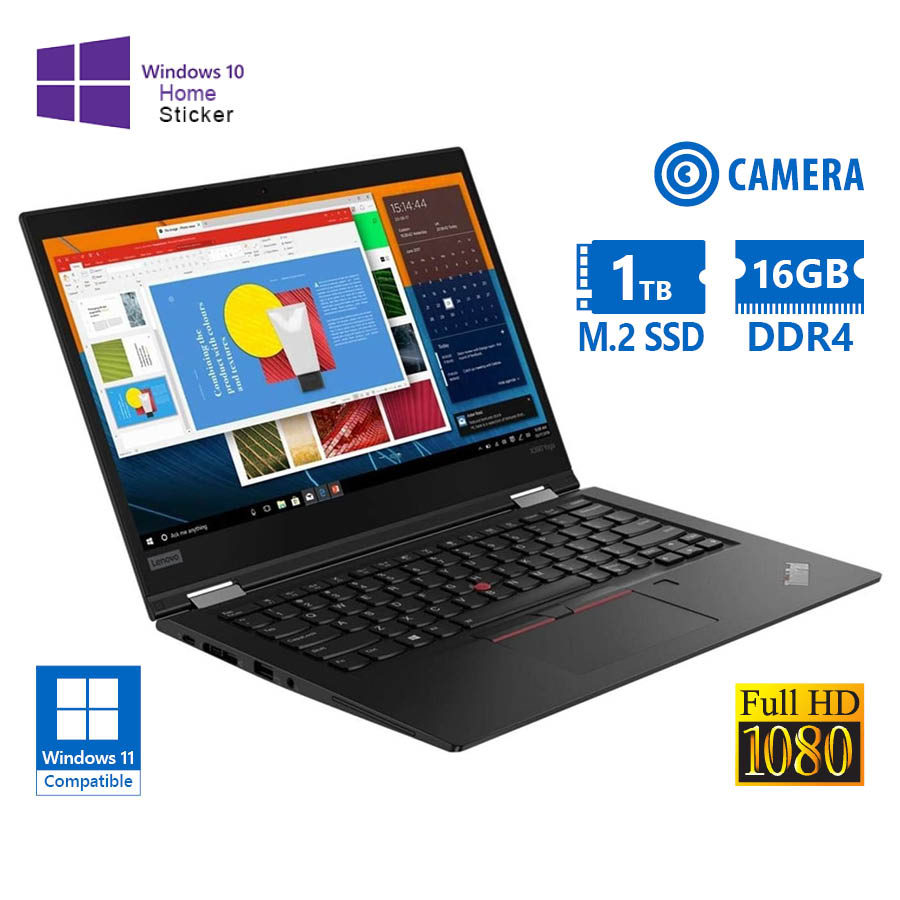 101997_1 Lenovo (A-) ThinkPad X390 i7-8665U/13.3``FHD/16GB DDR4/1TB M.2 SSD/No ODD/Camera/10H Grade A- Refurb - Image 1