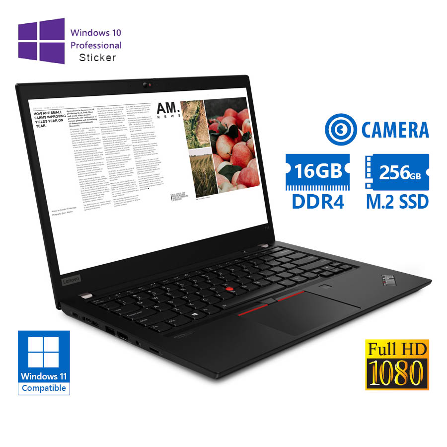 102001_1 Lenovo (A-) ThinkPad T14 Gen 2I i5-1135G7/14”FHD/16GB DDR4/256GB M.2 SSD/No ODD/Camera/10P Grade A- - Image 1