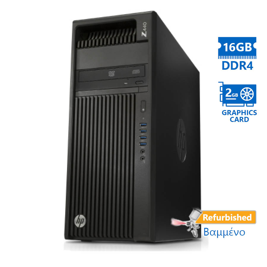 94301_1 HP Z440 Tower Xeon E5-1620v3(4-Cores)/16GB DDR4/1TB/Nvidia 2GB/DVD/Grade A+ Workstation Refurbished - Image 1