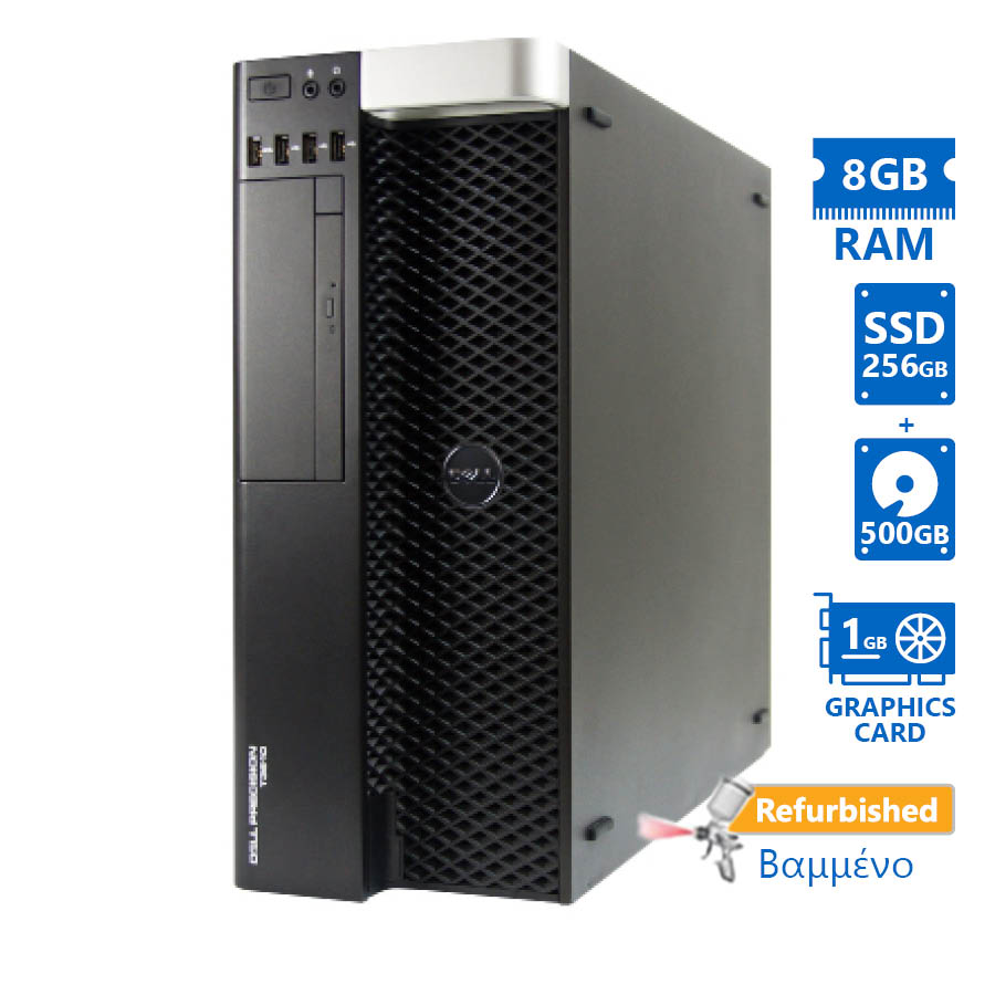 94702_1 Dell Precision T3610 Tower Xeon E5-1620v2(4-Cores)/8GB DDR3/256GB SSD & 2TB/Nvidia 1GB/No ODD/8P Gra - Image 1