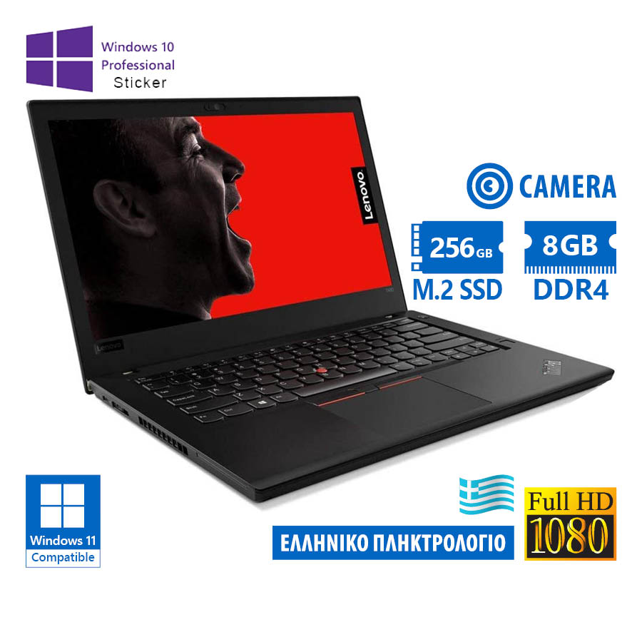 95298_1 Lenovo ThinkPad T480 i5-8350U/14``FHD/8GB DDR4/256GB M.2 SSD/No ODD/Camera/10P Grade A Refurbished L - Image 1
