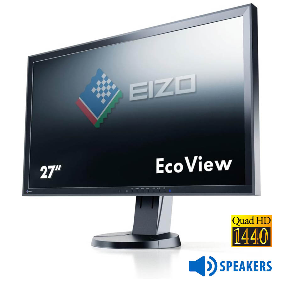 98800_1 Used Monitor FlexScan EV2736W Q-LED/Eizo/27``QHD/2560x1440/Wide/Black/w/Speakers/DVI-D & DP & USB US - Image 1