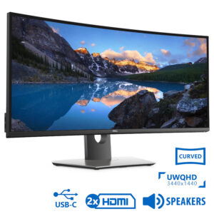 Used Monitor U3419W Curved/Dell/34``UW-QHD/3440x1440/Black/w/Speakers/DP & 2xHDMI & USB Type-C & USB