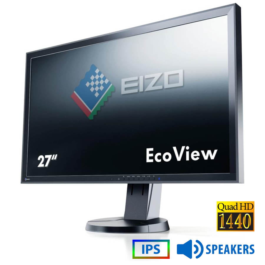 98846_1 Used (A-) Monitor FlexScan EV2736W Q-LED/Eizo/27``QHD/2560x1440/Wide/Black/w/Speakers/Grade A-/DVI-D - Image 1