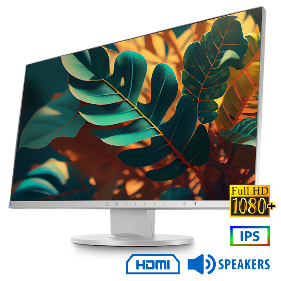 99365_1 Used Monitor FlexScan EV2455 IPS LED/Eizo/24``FHD/1920x1200/Wide/White/w/Speakers/D-SUB & DVI-D & DP - Image 1