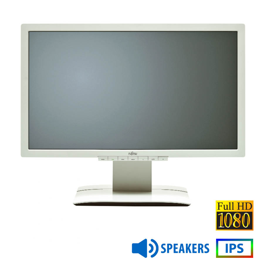 99738_1 Used Monitor P23T-6 IPS LED/Fujitsu/23”FHD/1920x1080/Wide/White/w/Speakers/D-SUB & DVI-I & DP & USB - Image 1