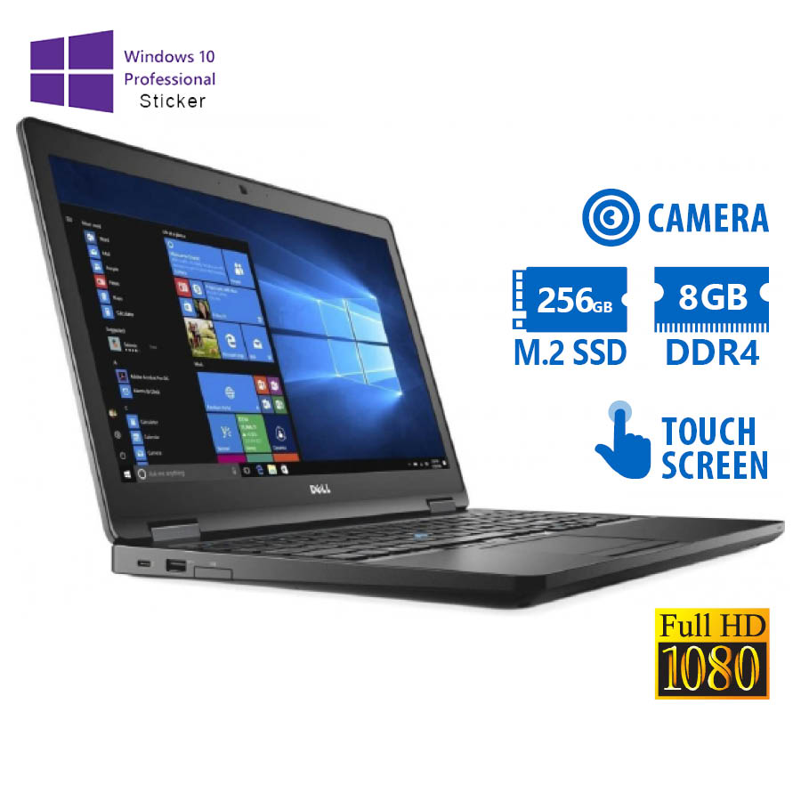 102161_1 Dell Latitude 5580 i5-6300U/15.6``FHD Touchscreen/8GB DDR4/256GB M.2 SSD/No ODD/Camera/10P Grade A R - Image 1