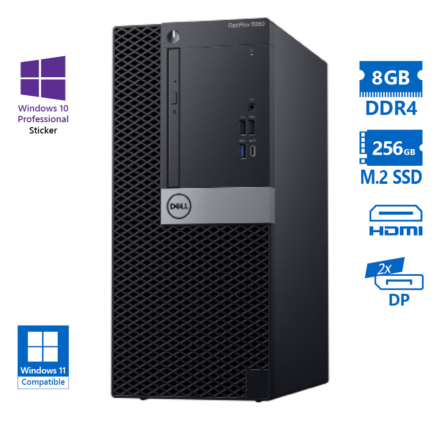 102270_1 Dell (A-) 5060 Tower i5-8400/8GB DDR4/256GB M.2 SSD/DVD/10P Grade A- Refurbished PC - Image 1