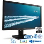 Used Monitor B276HUL IPS LED/Acer/27``WQHD/2560x1440/Wide/Black/w/Speakers/No PSU/DP & HDMI & USB Ty