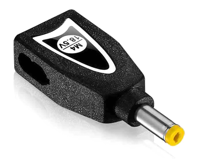 M4 POWERTECH βύσμα για φορτιστή HP laptop, M4, 18.5V 120W max, 4.8x1.7mm - Image 1