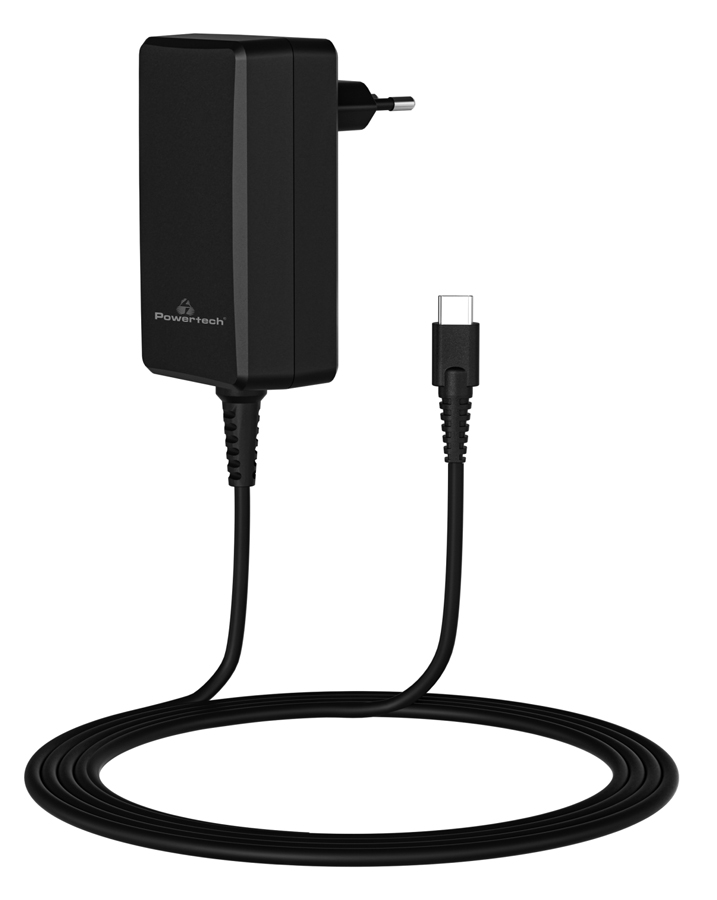 PT-1157 POWERTECH φορτιστής laptop PT-1157, USB-C PD, universal, 90W, μαύρος - Image 1