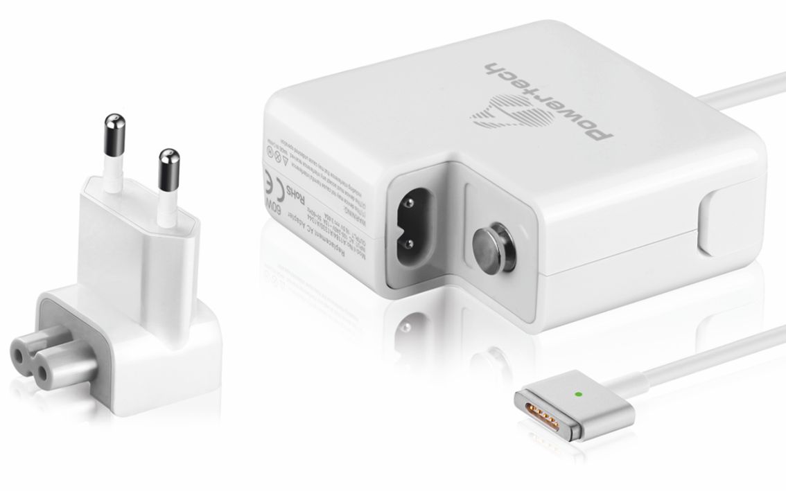 PT-289 POWERTECH τροφοδοτικό laptop PT-289 για Apple, 60W, 16.5V/3.65A, λευκό - Image 1