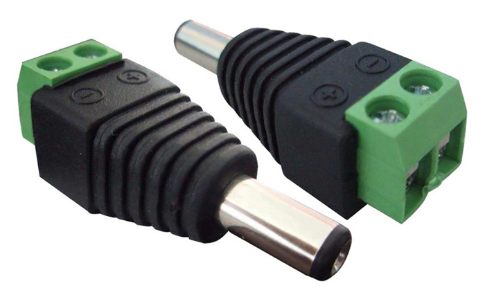 ST-DC05 Βύσμα τροφοδοσίας DC αρσενικό ST-DC05, 5.5 x 2.1mm, σε κλέμα, 5 τμχ - Image 1