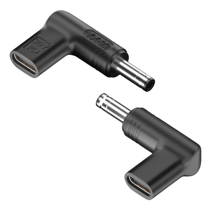 YX-22 POWERTECH αντάπτορας τροφοδοσίας YX-22, USB-C σε Lenovo 4x1.7mm, μαύρος - Image 1