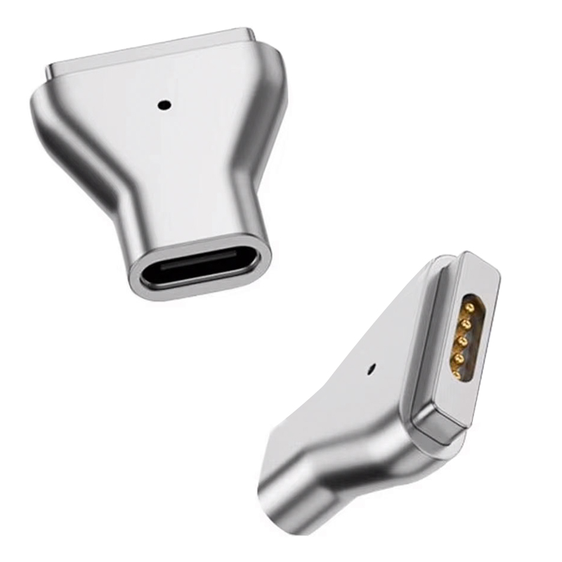 YX-MS2 POWERTECH αντάπτορας τροφοδοσίας YX-MS2, USB-C σε Magsafe 2, ασημί - Image 1