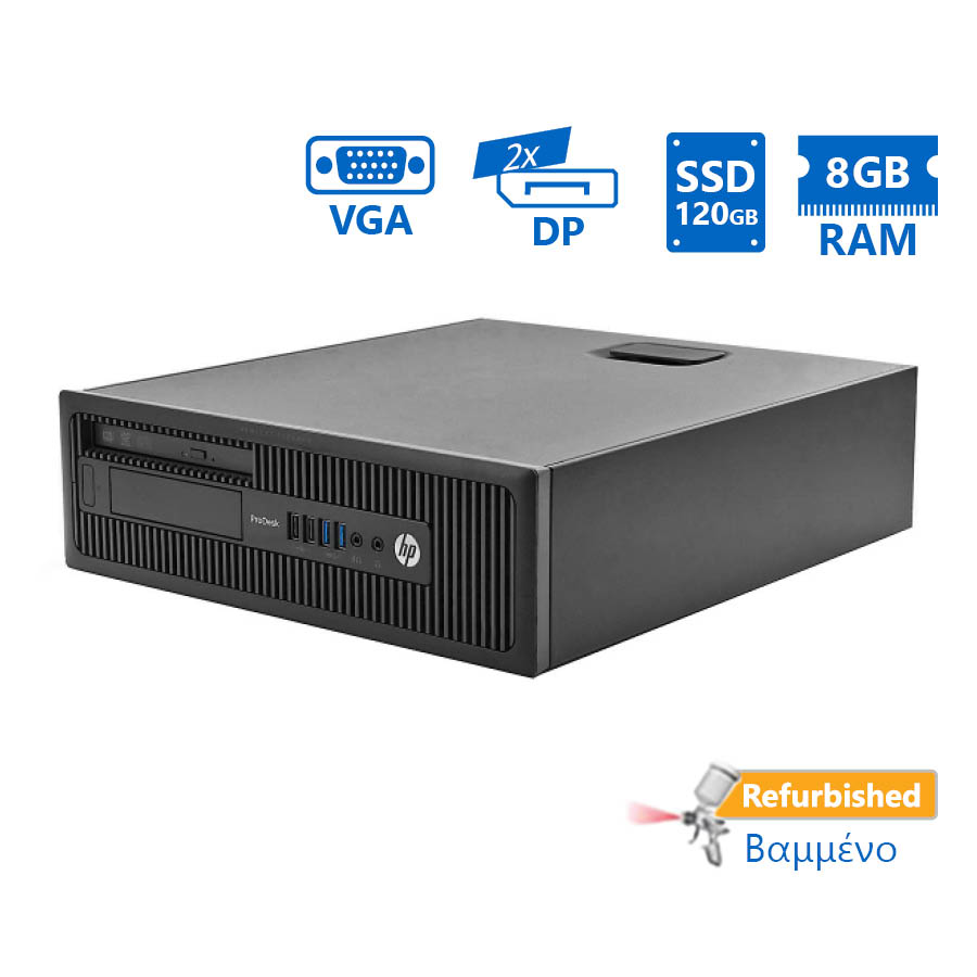 102349_1 HP 600G1 SFF i5-4670/8GB DDR3/120GB SSD/DVD/Grade A+ Refurbished PC - Image 1