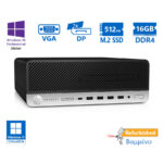 HP 600G4 SFF i5-8500/16GB DDR4/512GB M.2 SSD/DVD/10P Grade A+ Refurbished PC