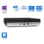 HP EliteDesk 800G5 DM i5-9500/16GB DDR4/512GB M.2 SSD/No ODD/10P Grade A Refurbished PC