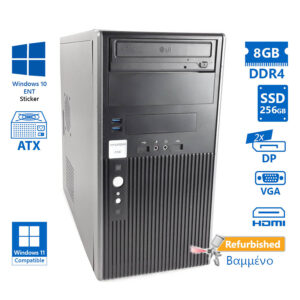 Hyundai Pentino B365 Tower i3-8100/8GB DDR4/256GB SSD/DVD/10ENT Grade A+ Refurbished PC