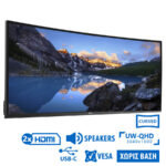 Used (A-) UltraSharp Monitor U3818DW Curved/Dell/38``UW-QHD/3840x1600/No Stand/Black/w/Speakers/Grad