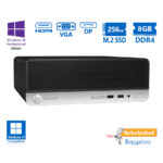 HP 400G6 SFF i5-9500/8GB DDR4/256GB M.2 SSD/DVD/10P Grade A+ Refurbished PC