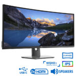 Used Monitor UltraSharp U3818DW Curved/Dell/38``UW-QHD/3840x1600/Black/w/Speakers/DP & 2xHDMI & USB