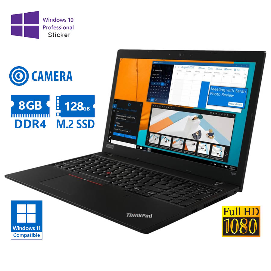 102262_1 Lenovo (A-) ThinkPad L590 i5-8265U/15.6``FHD/8GB DDR4/128GB M.2 SSD/No ODD/Camera/10P Grade A- Refur - Image 1