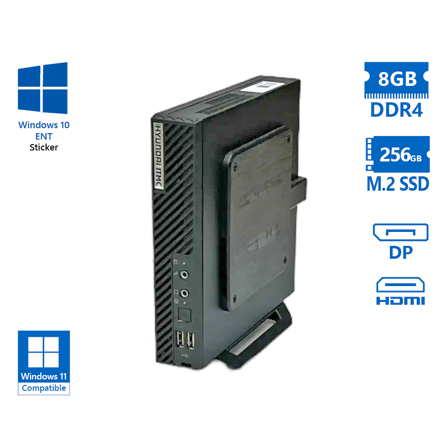 102424_1 Hyundai Pentino H410-1 Tiny i5-10500T/8GB DDR4/256GB M.2 SSD/No ODD/10ENT Grade A Refurbished PC - Image 1