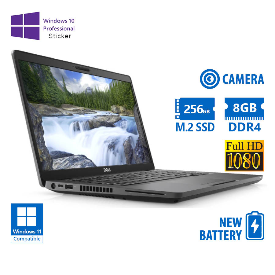 102448_1 Dell (A-) Latitude 5400 i5-8265U/14``FHD/8GB DDR4/256GB M.2 SSD/No ODD/Camera/New Battery/10P Grade - Image 1
