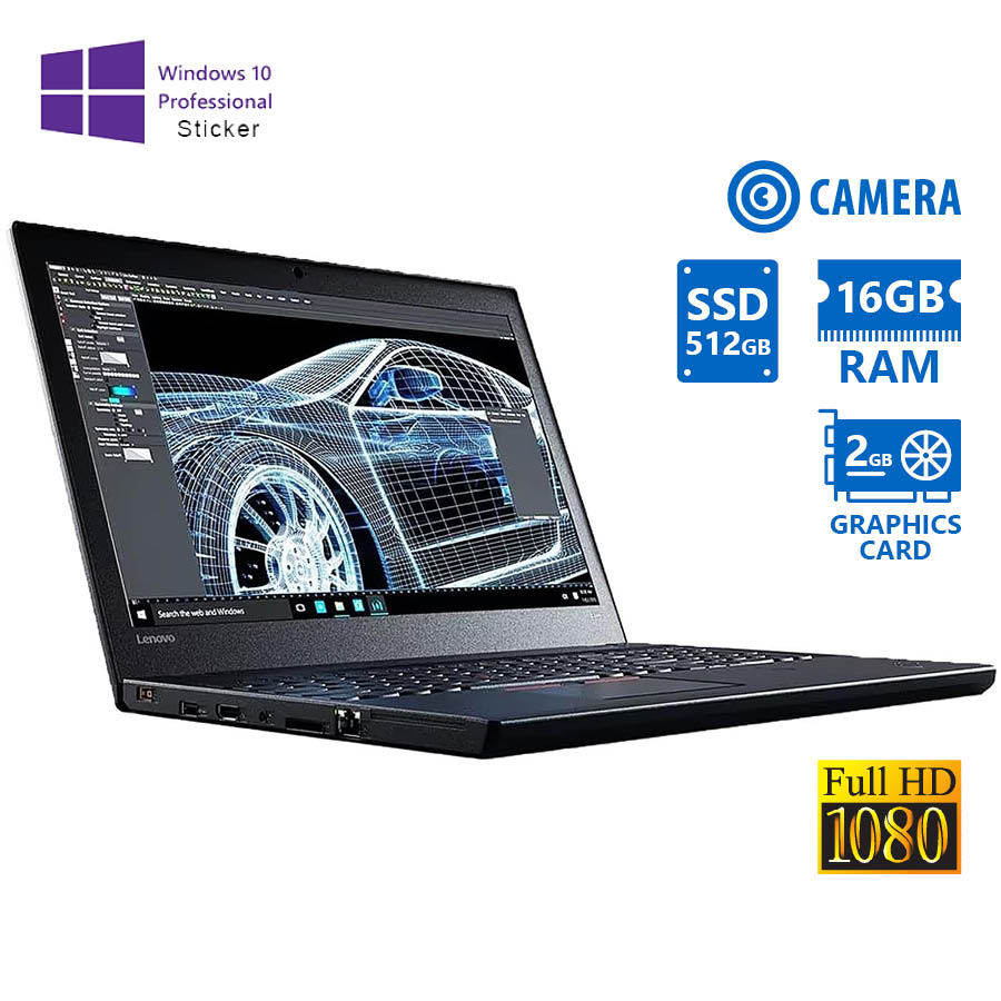 102452_1 Lenovo ThinkPad P50s i7-6600U/15.6”FHD/16GB DDR3/512GB SSD/No ODD/Quadro M500M (2GB)/Camera/10P Grad - Image 1