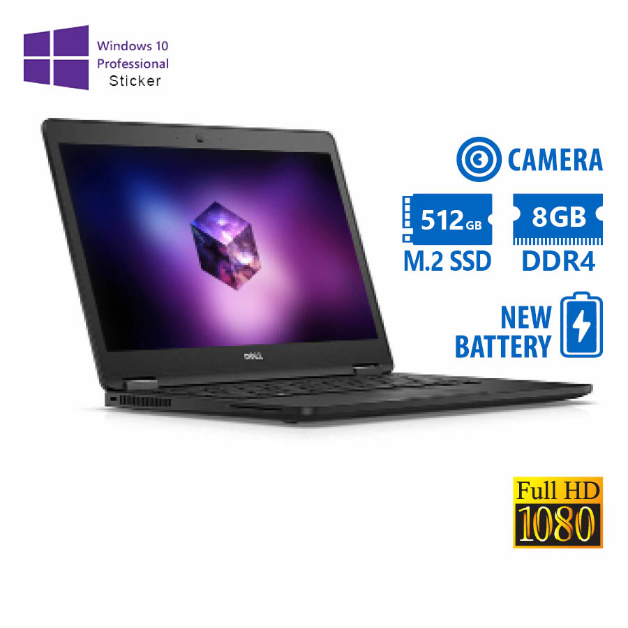 102530_1 Dell Latitude E7470 i7-6600U/14”FHD/8GB DDR4/512GB M.2 SSD/No ODD/Camera/New Battery/10P Grade A Ref - Image 1