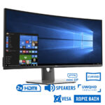 Used Monitor UltraSharp U3417W Curved/Dell/34``UW-QHD/3440x1440/Black/w/Speakers/DP & mini DP & 2xHD